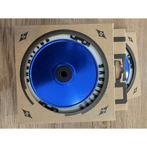 NEW Sacrifice UFO 120mm Two Pack! Wheels for Pro Scooter Blue - Picture 3 of 5